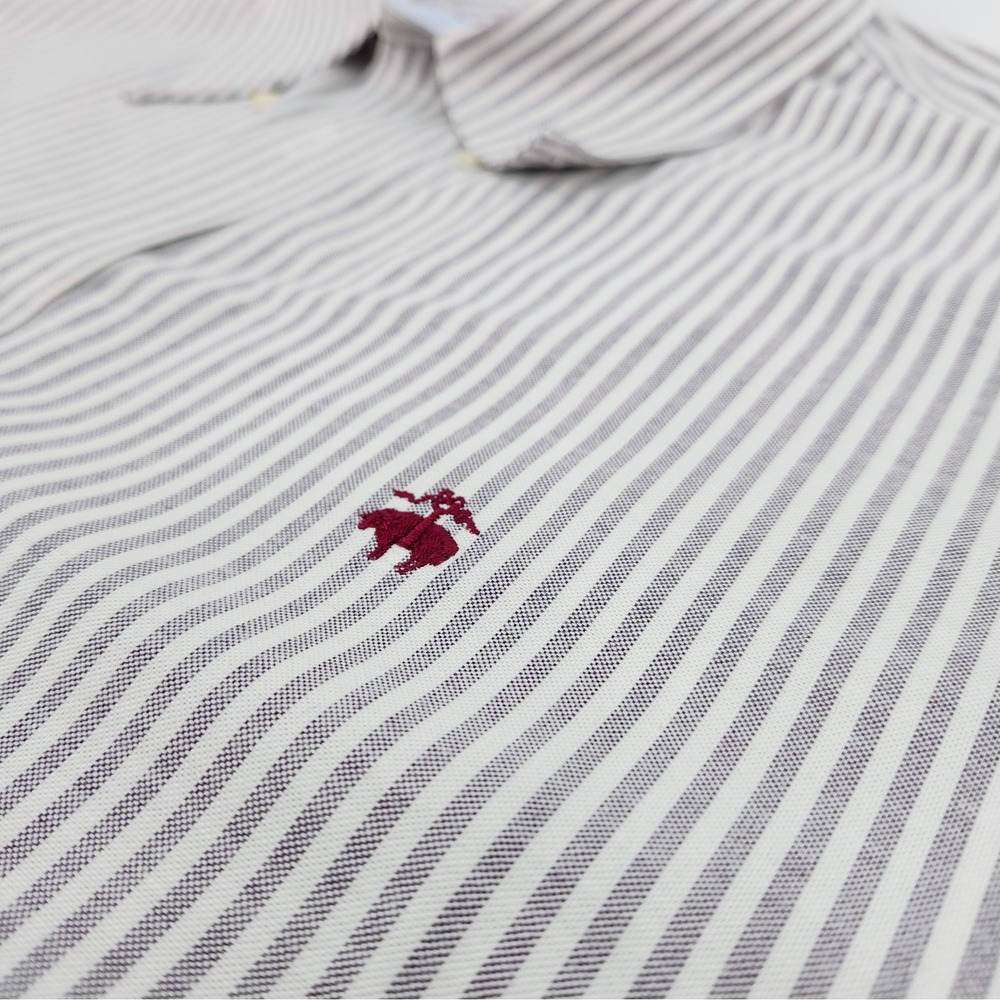 Brooks Brothers Regent Shirt XXL Purple White Stripe Non-Iron Button Down